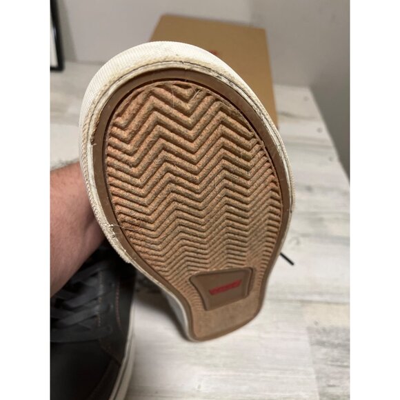 Levi’s comfort insole Turner-Tumbled Wax Charcoal Tan lace up sneakers size 10M - Picture 9 of 11